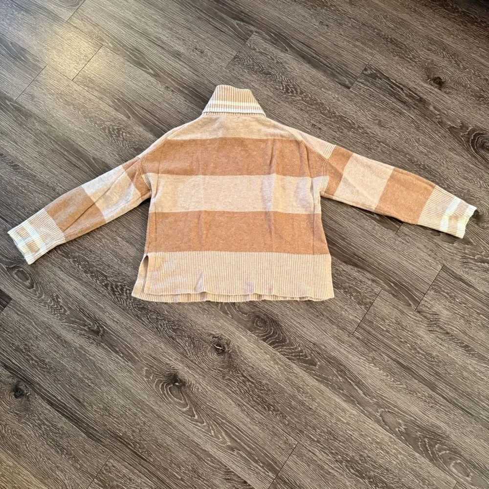 J. Crew Striped turtleneck sweater in Supersoft yarn